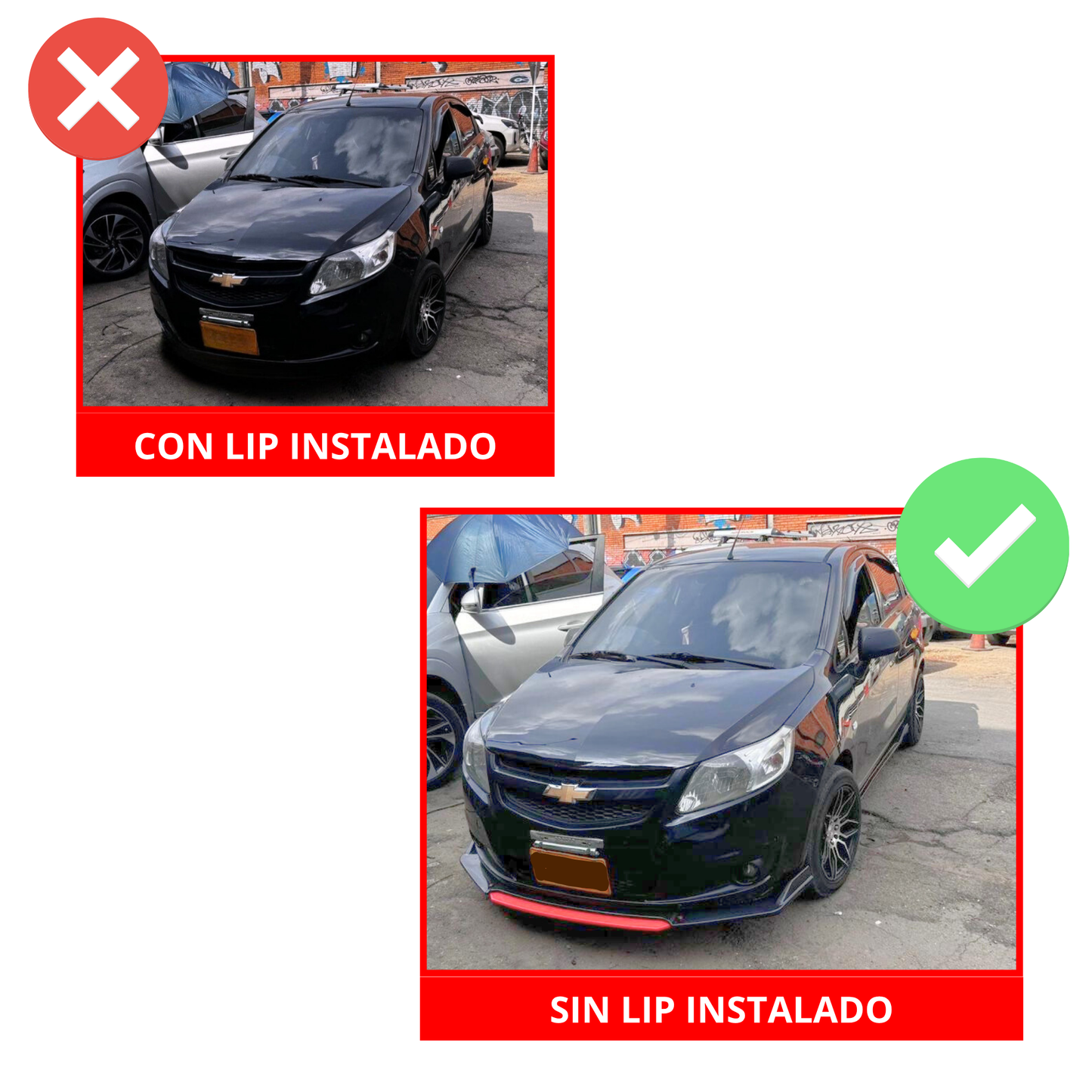 Lip Performance 4 Piezas Bumper Universal