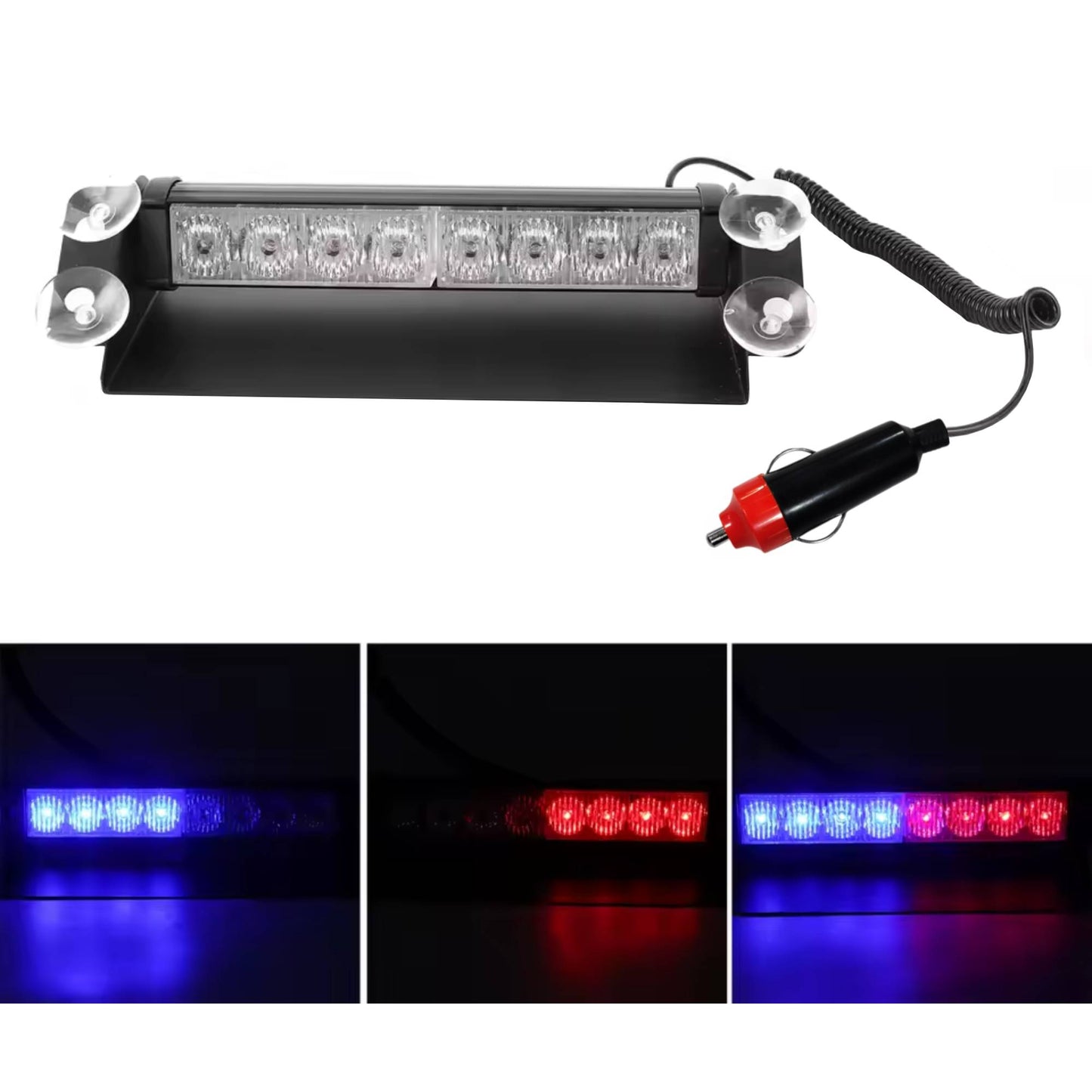 Luces Federales Led Panorámica Rojo Azul 3 Funciones