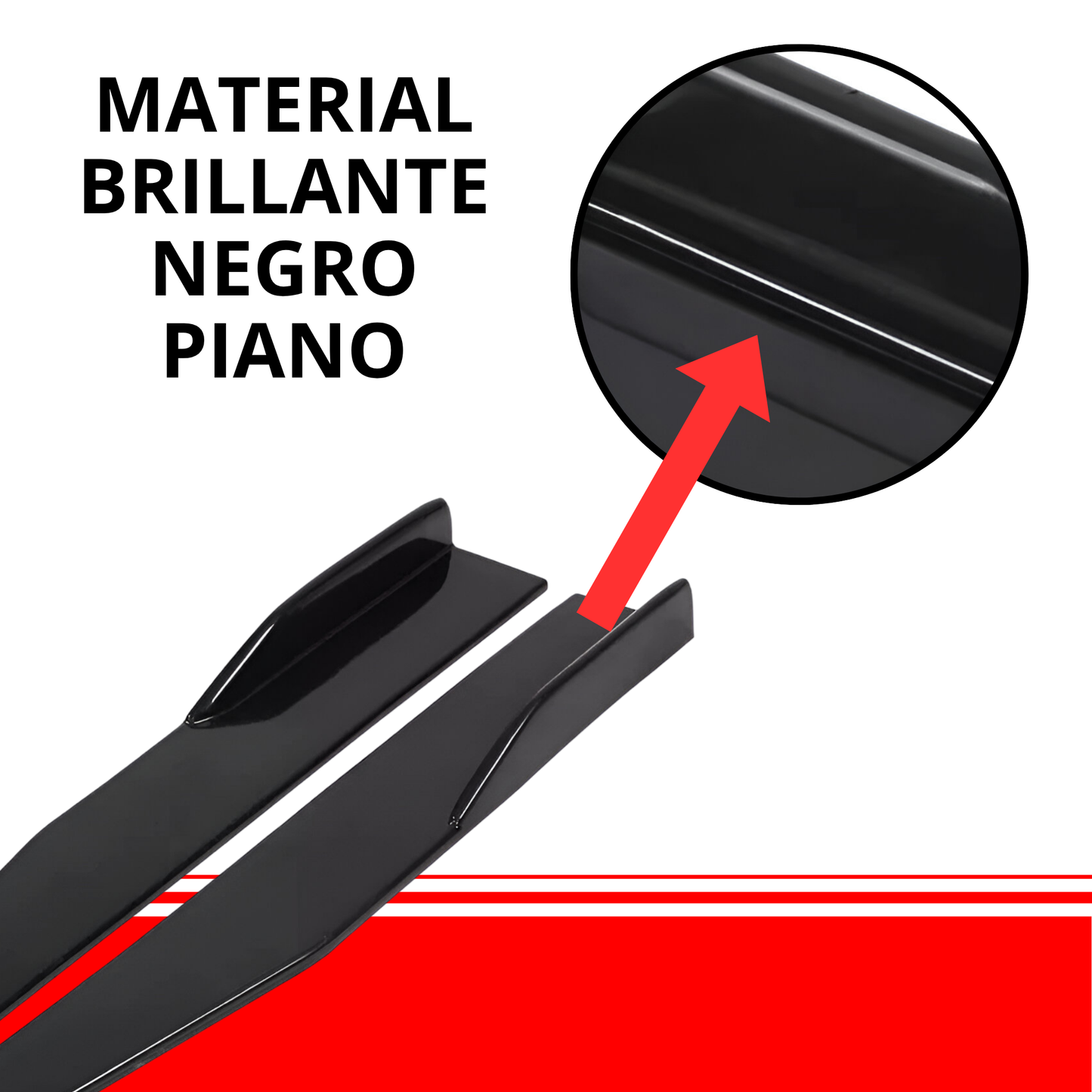 Estribos Universales 120cm Negro Piano Diseño Deportivo