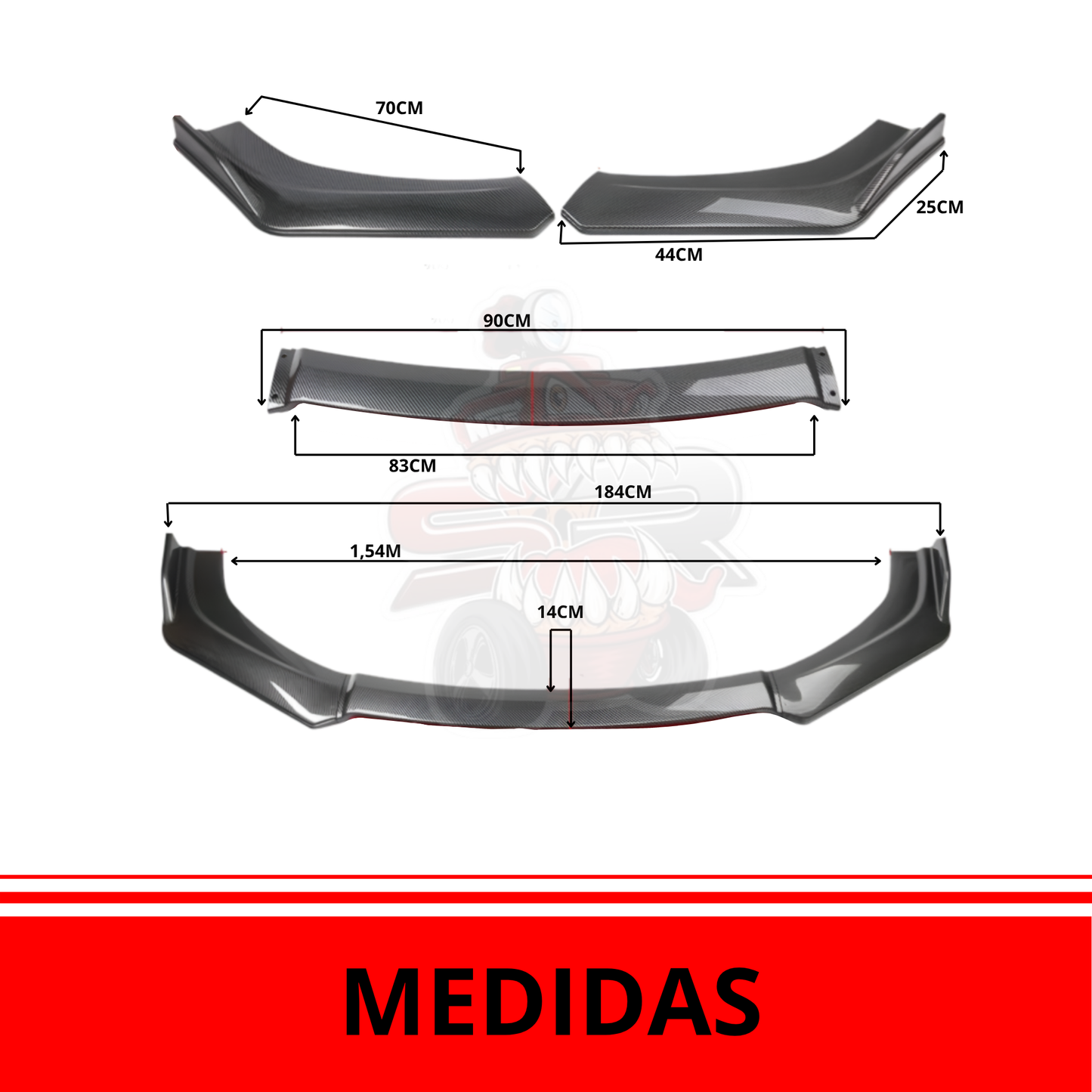 Lip Performance 3 Piezas Bumper Universal