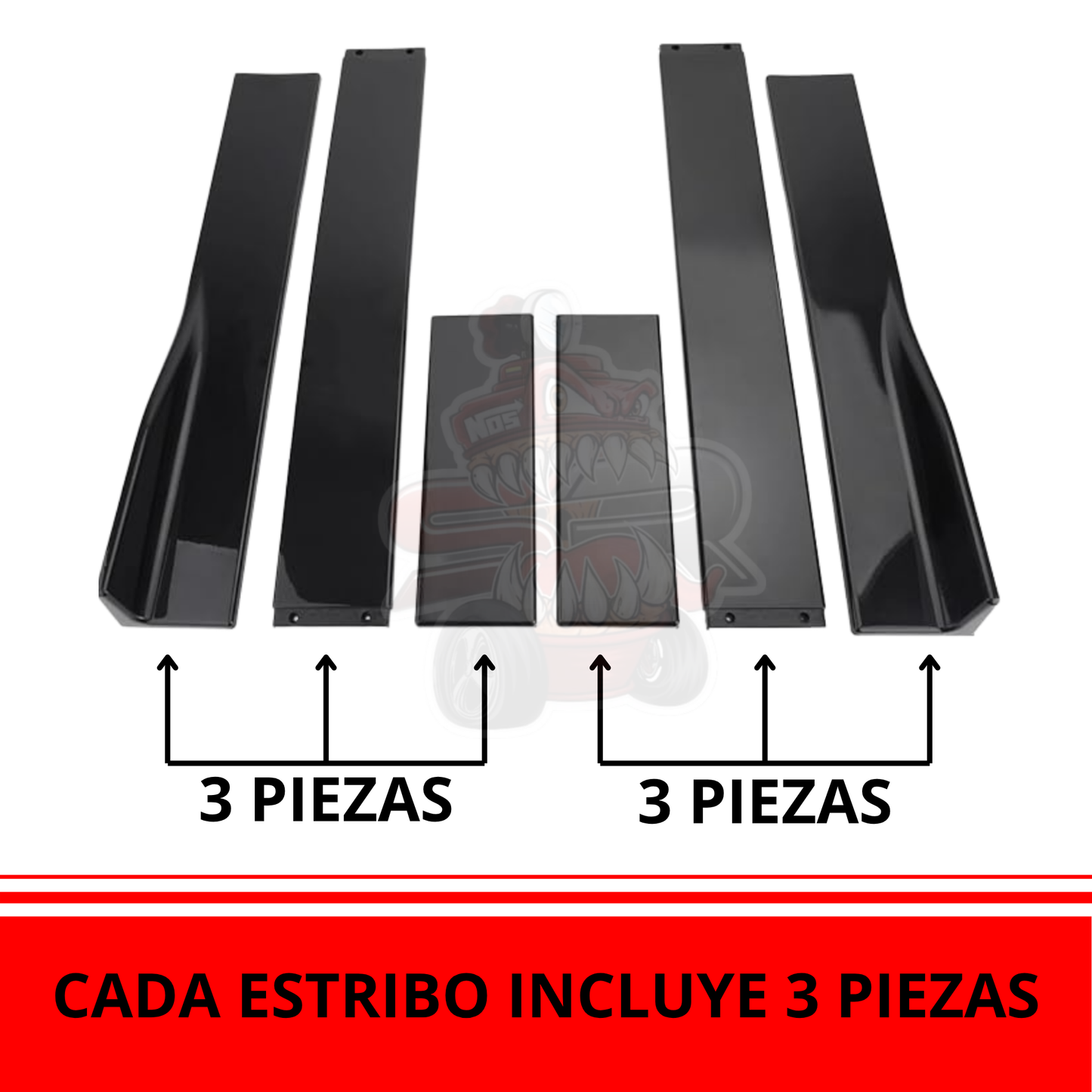 Estribos Universales 2 Metros Diseño Deportivo
