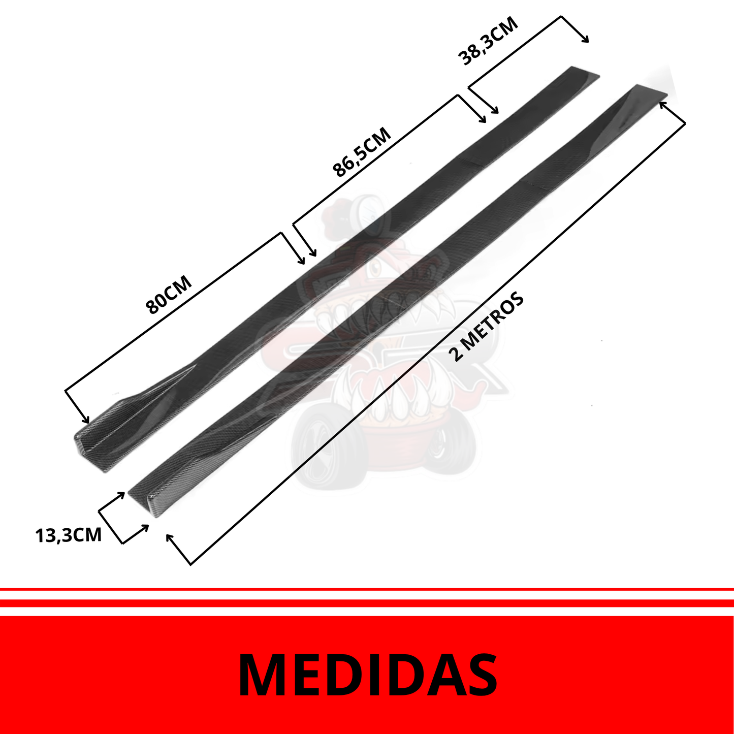 Estribos Universales 2 Metros Diseño Deportivo