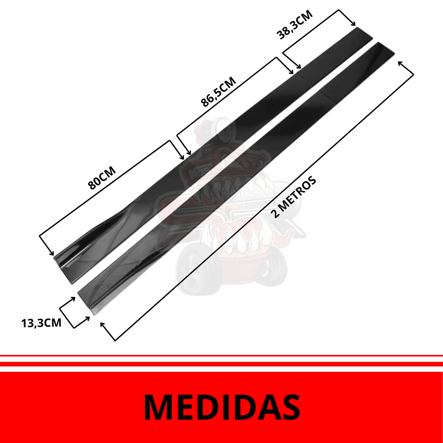 Estribos Universales 2 Metros Diseño Deportivo