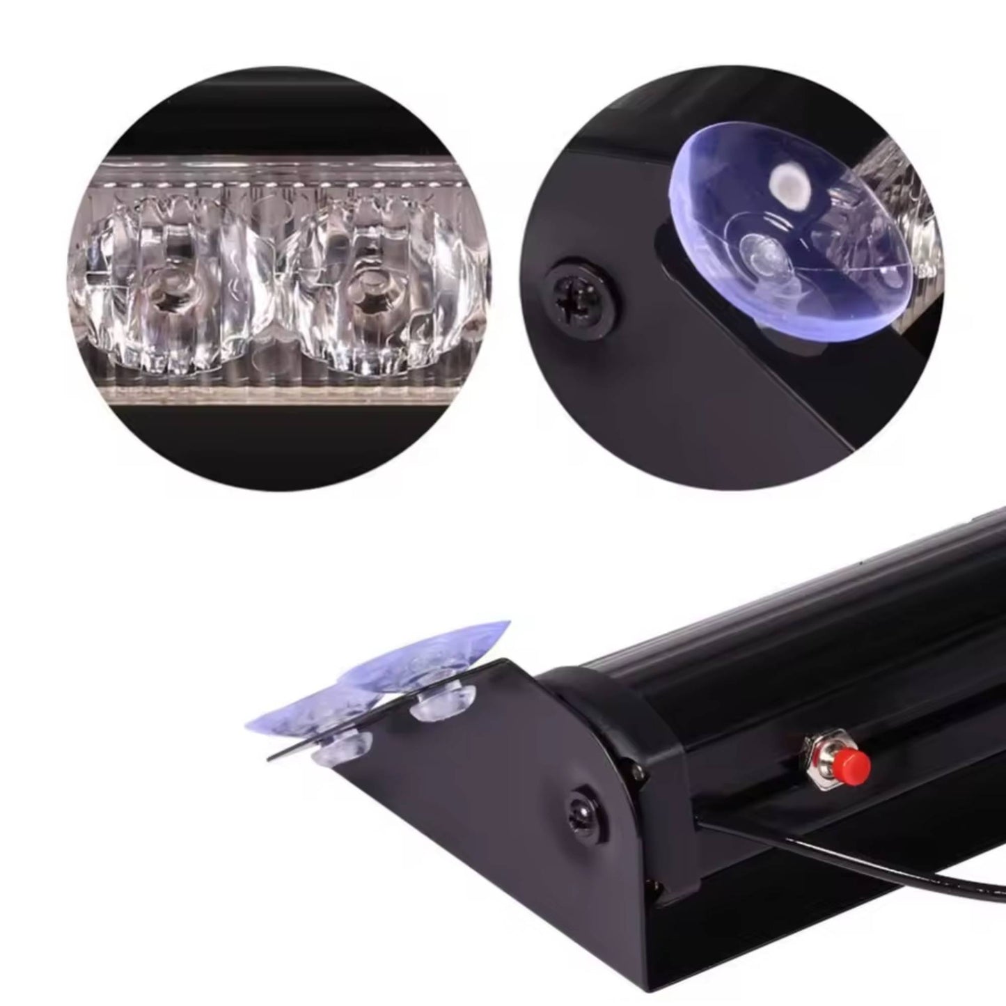 Luces Federales Led Panorámica Rojo Azul 3 Funciones