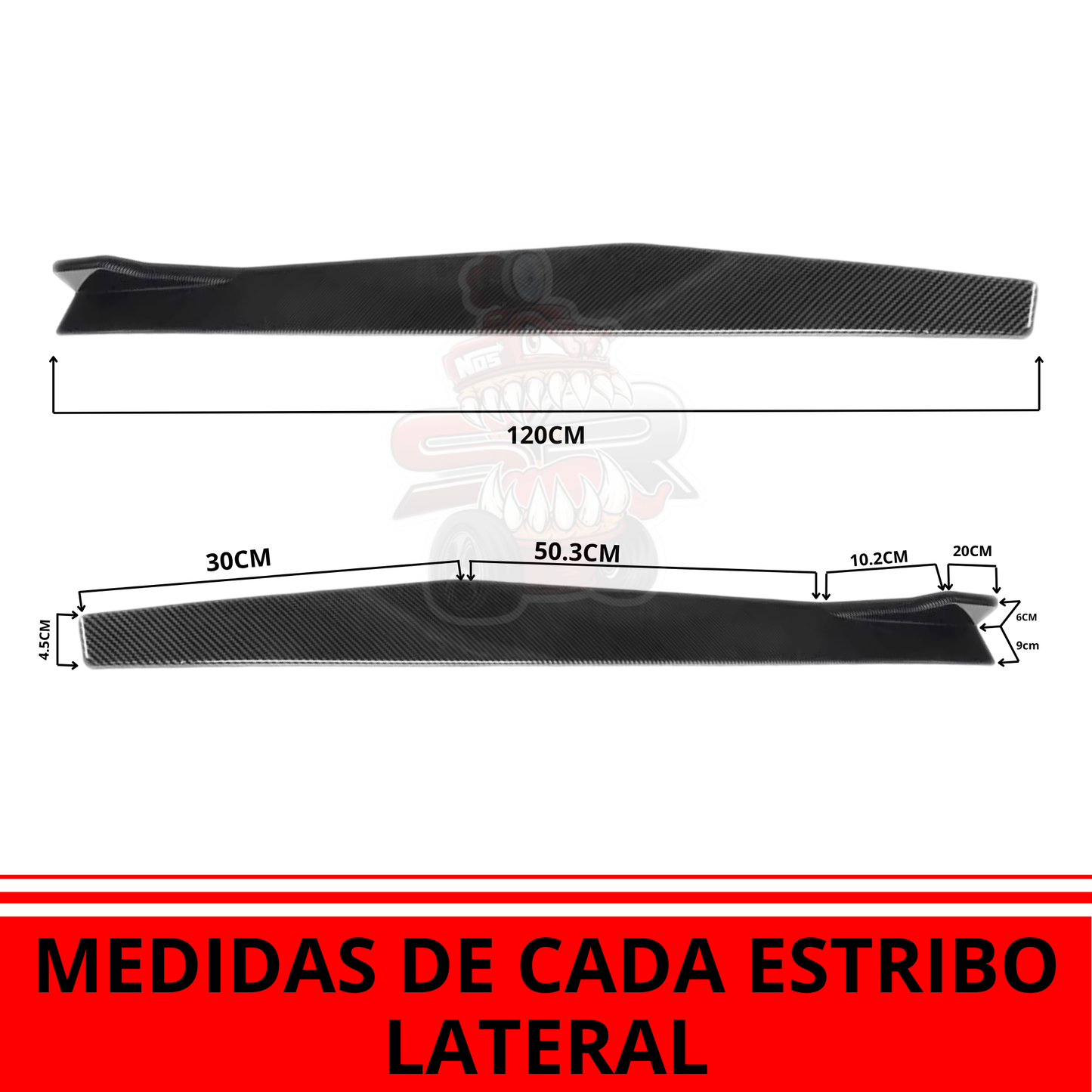 Estribos Universales 120cm Negro Piano Diseño Deportivo