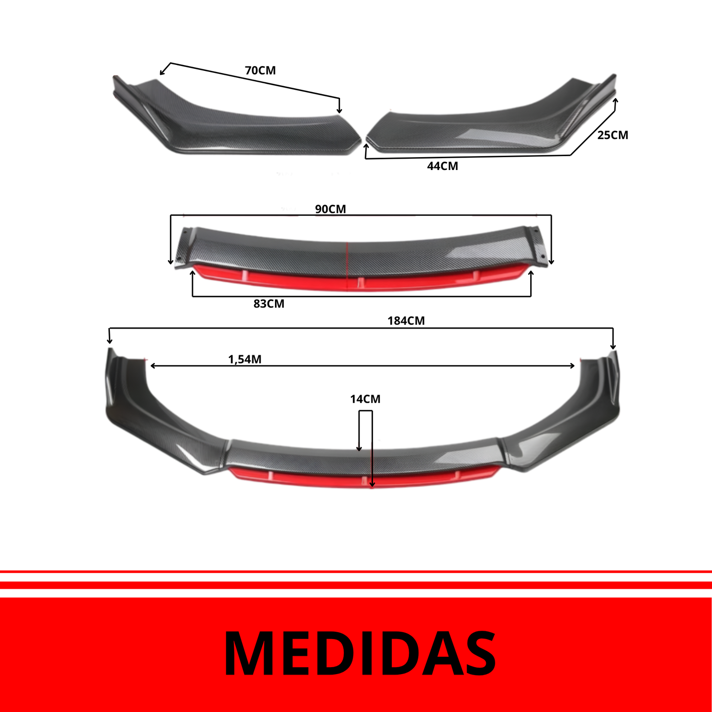 Lip Performance 4 Piezas Bumper Universal