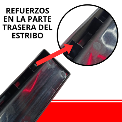 Estribos Universales 120cm Negro Piano Diseño Deportivo