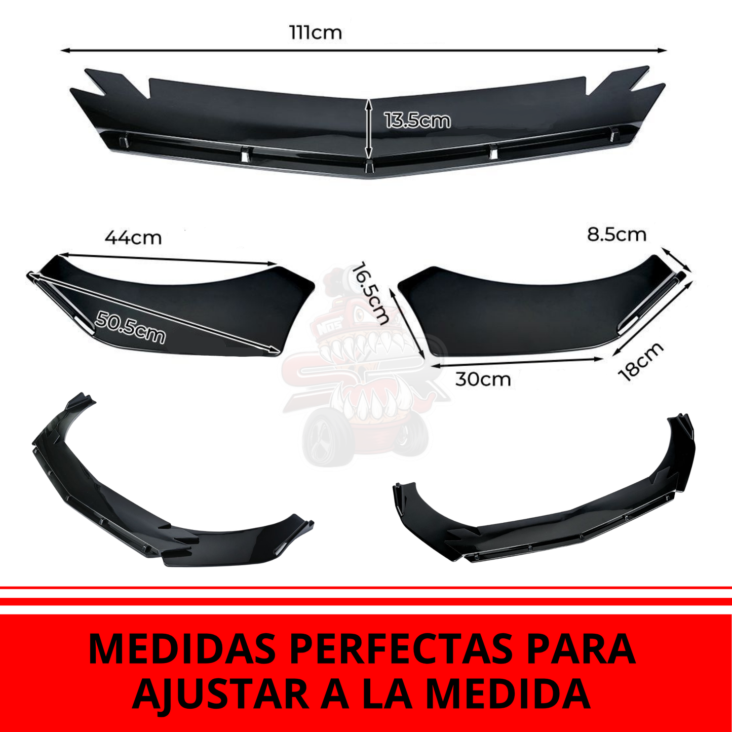 Lip Performance Ajustable 3 Piezas Bumper Universal