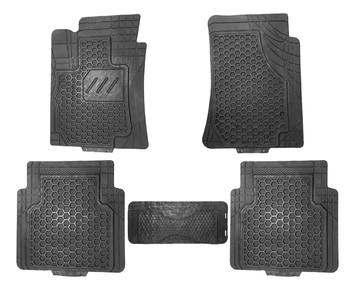 Kit Tapetes Carro Caucho Antideslizantes Universales 5 Pzs