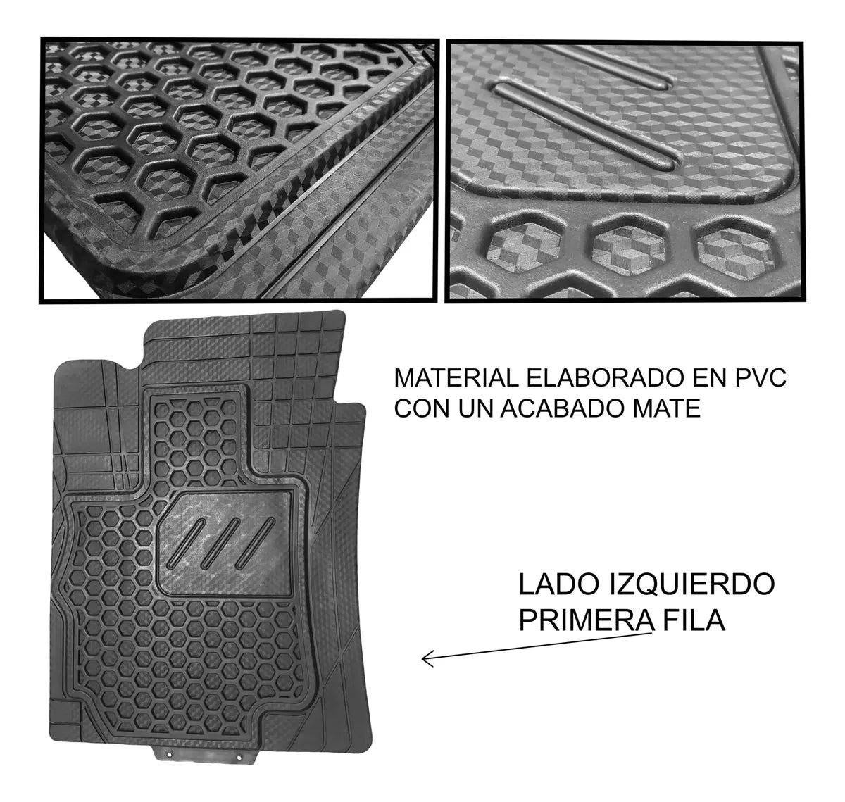 Kit Tapetes Carro Caucho Antideslizantes Universales 5 Pzs