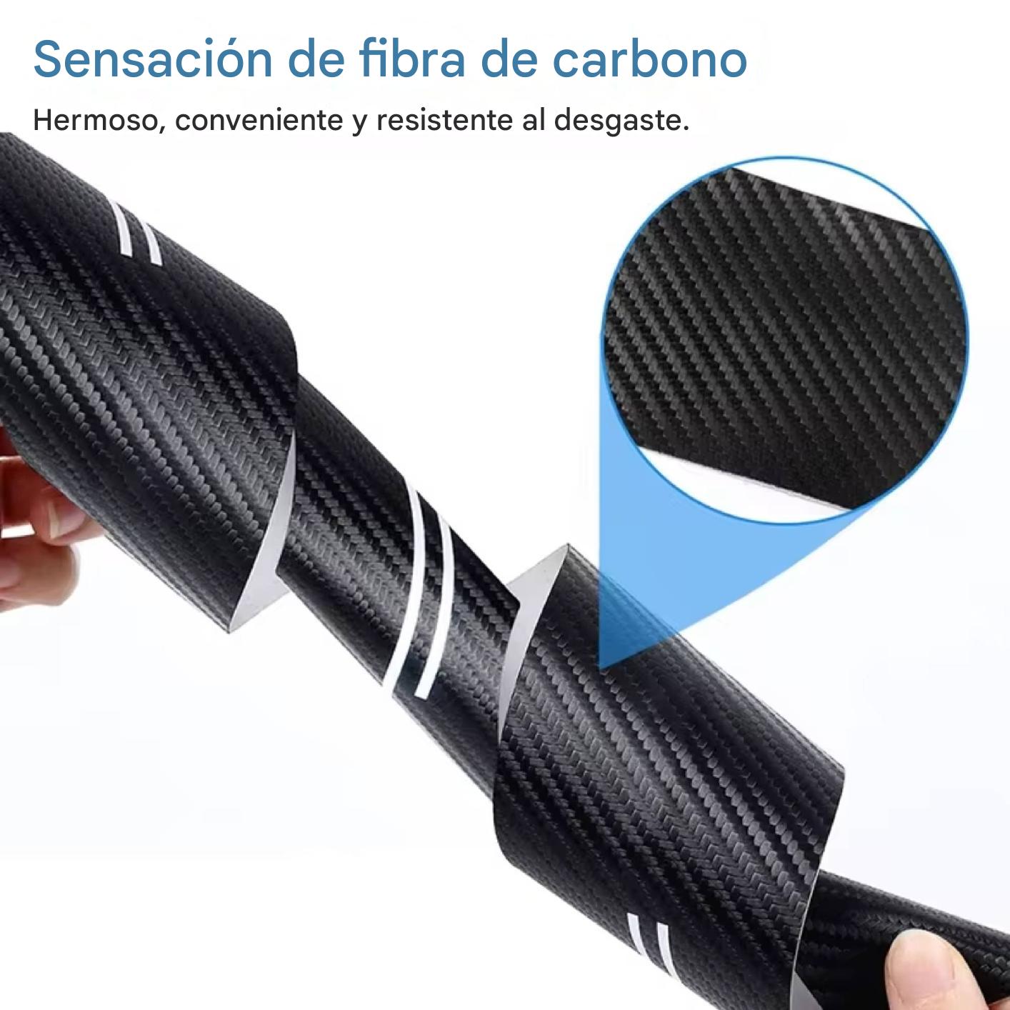 Protector Pisa Puerta Fibra De Carbono Adhesivo x4 Piezas Varias Marcas