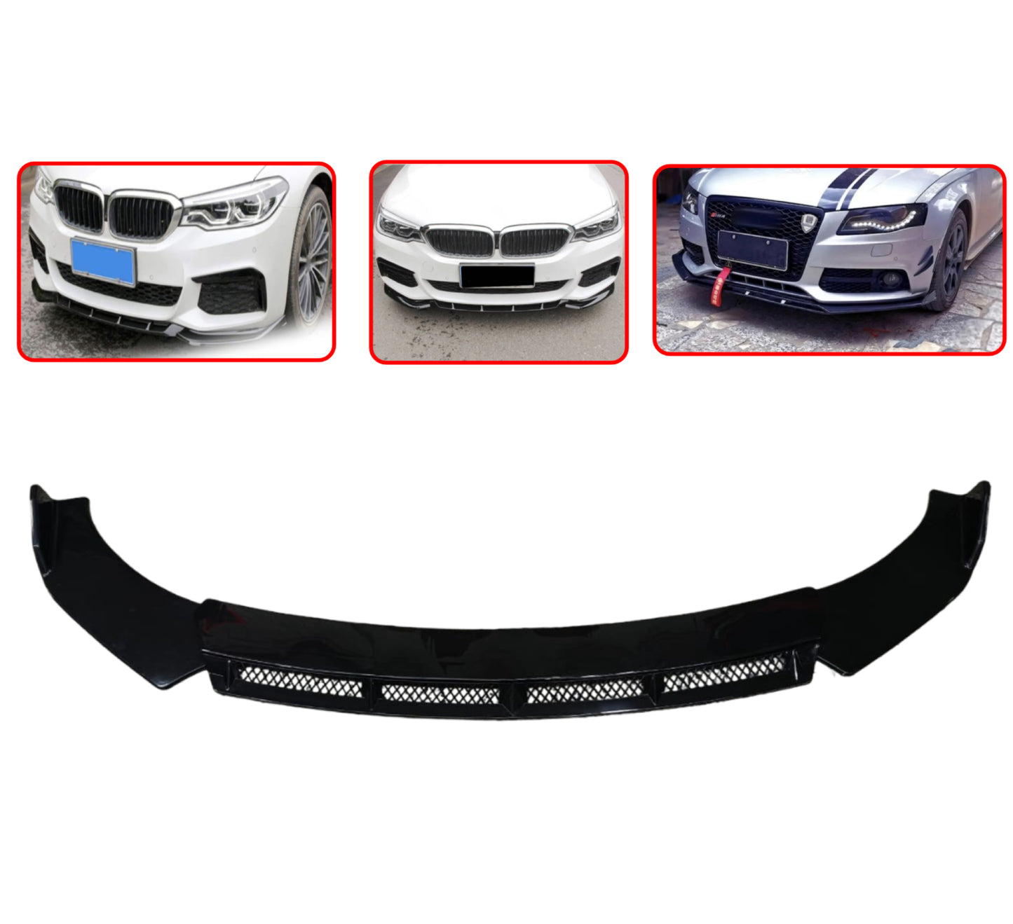 Lip Bumper Delantero Plástico Maya Universal 3 Piezas
