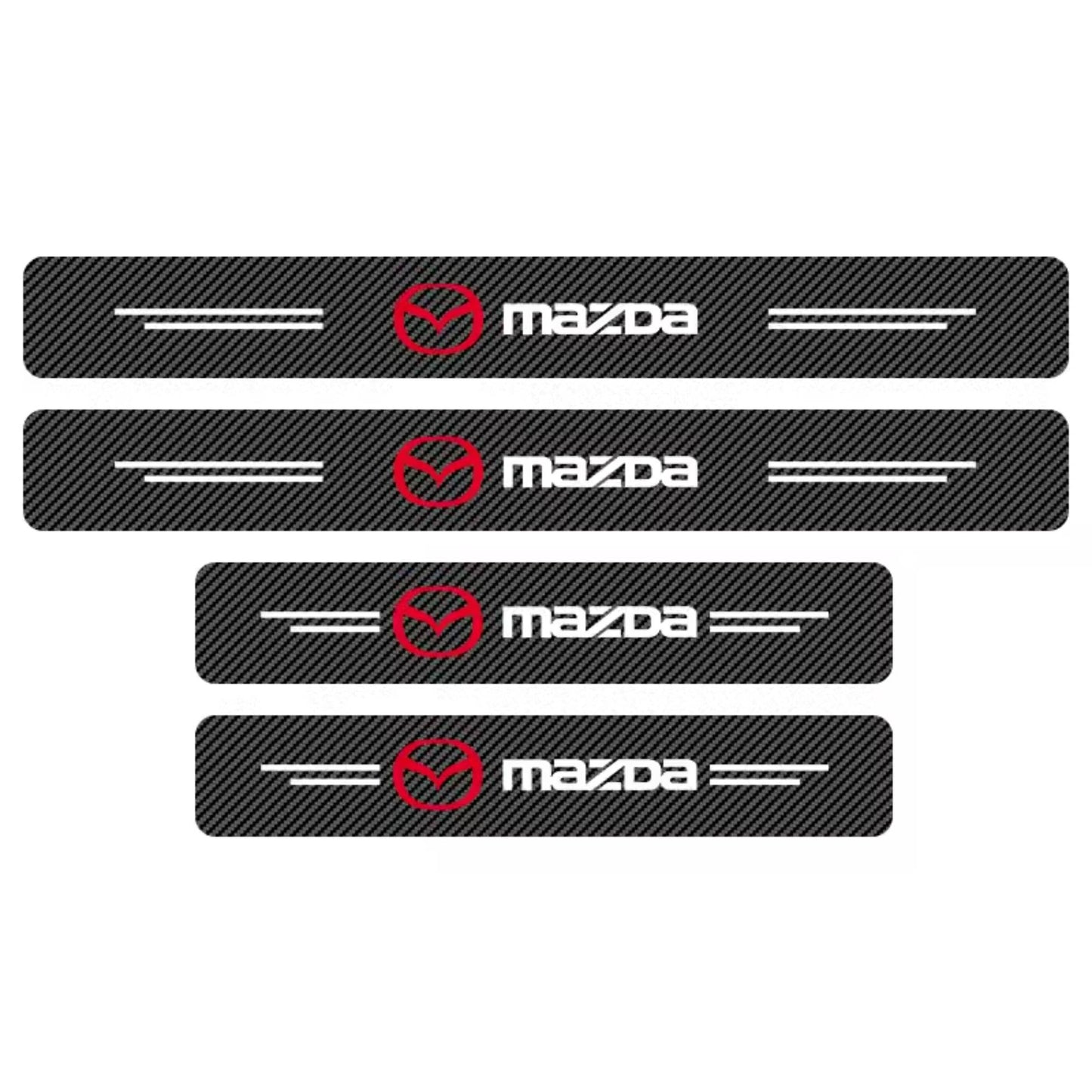 Protector Pisa Puerta Fibra De Carbono Adhesivo x4 Piezas Varias Marcas