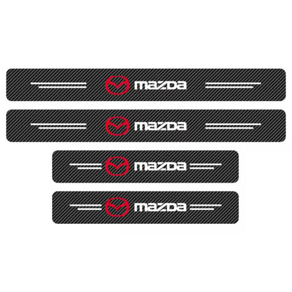 Protector Pisa Puerta Fibra De Carbono Adhesivo x4 Piezas Varias Marcas